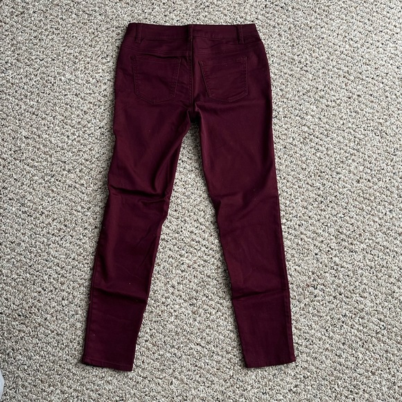 Dark burgundy skinny jeans - Picture 2 of 3